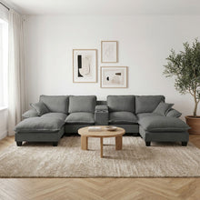Load image into Gallery viewer, Modular Cloud Couch Sofa With Cup Holders & Storage, USB Port