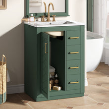 Load image into Gallery viewer, Modern Bathroom Vanity With 1 Door And 3 Drawers