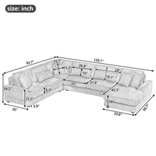 Load image into Gallery viewer, Oversized Sectional Sofa U - Shaped Sofa Couch Modern Sofa Upholstered In Soft With A Chaise Lounge For Living Room