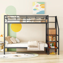 Load image into Gallery viewer, Bunk Bed With Lateral Storage Ladder And Wardrobe