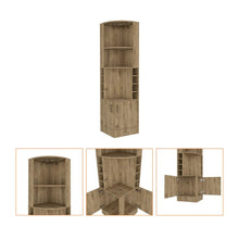 Load image into Gallery viewer, Corner Bar Cabinet With Eleven Shelves - Natural