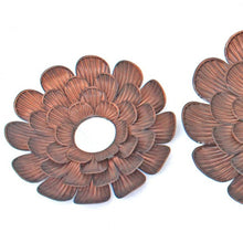 Load image into Gallery viewer, Copper Novelty Metal Framed Accent Mirror (Set of 3) - Bronze