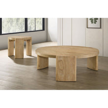 Load image into Gallery viewer, 21" Kepler Drift Round End Table, Living Room 1 Piece Sofa Side Table With Curved Legs - Driftwood