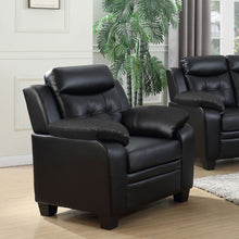 Load image into Gallery viewer, Winchell - Upholstered Padded Arm Tufted Accent Chair - Black