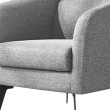 Load image into Gallery viewer, Contemporary Fabric Curved Arm Accent Chair - Light Gray