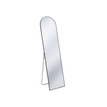 Load image into Gallery viewer, 59" Metal Arch Wall Mounted Leaning Or Freestanding Framed Full Length Mirror - Black