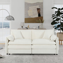 Load image into Gallery viewer, Modern Oversized Chenille Loveseat Sofa With Deep Seat And Diy Combination