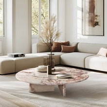 Load image into Gallery viewer, Coffee Table, Polished Surface, Genuine Stone, Designer Living Room Table - Pink