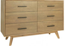Load image into Gallery viewer, Six Drawer Wooden Double Dresser - Walnut