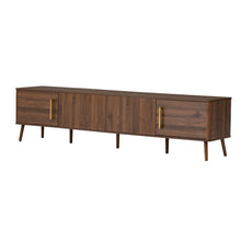 Load image into Gallery viewer, TV Stand For TVs Up To 85" With Fluted Door, Cable Management, Soft-Closing Hinges - Walnut