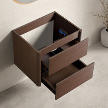 Load image into Gallery viewer, Wall Mounted Bathroom Vanity With Soft Close Drawer - Black Brown
