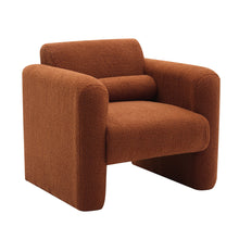 Load image into Gallery viewer, Modern Accent Chair Lambskin Sherpa Fabric Upholstered Comfy With Pillow