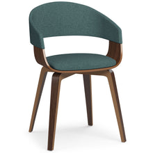 Load image into Gallery viewer, Solid Wood Dining Parsons Chair - Blue / Walnut