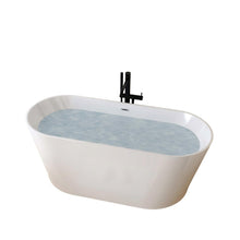 Load image into Gallery viewer, Glossy Freestanding Bathtub With Toe Tap Drain