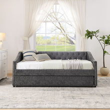 Load image into Gallery viewer, Upholstered Daybed With USB Charging & Pull Out Bed