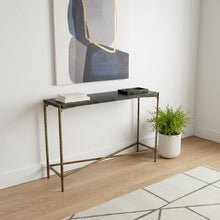 Load image into Gallery viewer, 32" Stone Frame Console Table - Black And Gold
