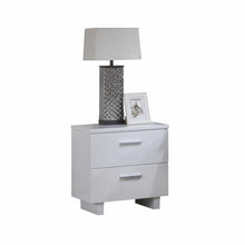 Load image into Gallery viewer, 23" Two Drawers Mirrored Nightstand - White