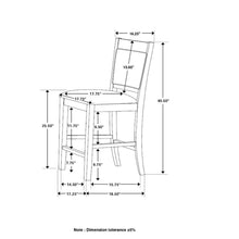 Load image into Gallery viewer, Upholstered Counter Height Chair (Set of 2) - Brown / Walnut