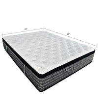 Load image into Gallery viewer, 14" Premium Hybrid Mattress In A Box Plush Gel Memory Foam Top With Cooling Technology - Gray / White - Queen