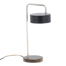 Load image into Gallery viewer, Puck - Contemporary Table Lamp - Nickel / Black