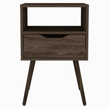 Load image into Gallery viewer, 25" Wood One Drawer Nightstand - Brown