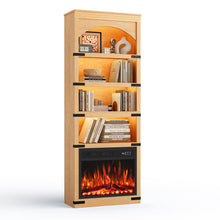 Load image into Gallery viewer, Four Tier USB Bookcase - Natural