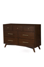 Load image into Gallery viewer, 60" Solid Wood Seven Drawer Double Dresser - Walnut