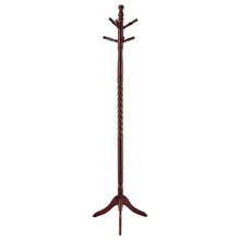 Load image into Gallery viewer, Coat Rack With Post Traditional Entryway Organizer With 6 Hooks - Brown