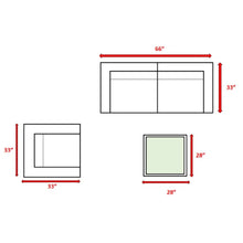 Load image into Gallery viewer, Modern Style Hdpe Wicker Seating Group With Cushions For 3 People In Brown Finish