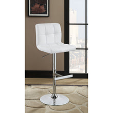 Load image into Gallery viewer, Lenny - Upholstered Adjustable Bar Stool (Set of 2) - White