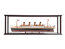 Load image into Gallery viewer, Hand Painted 1912 RMS Titanic Large Display Case Model Boat - Black / Red