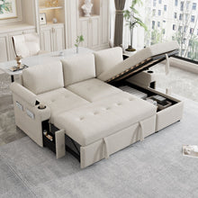 Load image into Gallery viewer, Convertible L Shaped Sofa Couch With Storage, Cup Holders, USB Ports