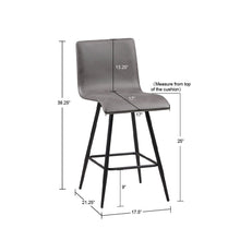 Load image into Gallery viewer, Swivel Counter Stool - Gray