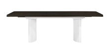 Load image into Gallery viewer, Wood Removable Leaf Double Pedestal Base Extendable Dining Table - Walnut / White