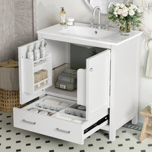 Load image into Gallery viewer, Bathroom Vanity With Single Sink, Combo Cabinet Undermount Sink, Bathroom Storage Cabinet With Two Doors And A Drawer, Soft Closing, Multifunctional Storage, Solid Wood Frame
