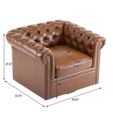 Load image into Gallery viewer, Chesterfield Style Swivel Club Chair With Button Tufted