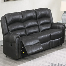 Load image into Gallery viewer, Power Reclining Sofa With Built In USB Port - Black