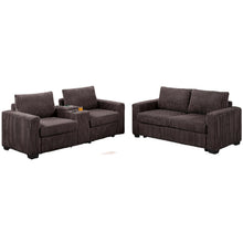 Load image into Gallery viewer, Modern Style 2 Piece Sofa Set With Cup Holders & Charging Port