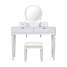 Load image into Gallery viewer, 39" Vanity Two Drawer Dresser - Silver
