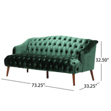 Load image into Gallery viewer, Comfy 3 Seat Sofa With Wooden Legs, For Living Room And Study