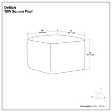Load image into Gallery viewer, Delilah - Square Woven Pouf - Natural