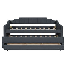 Load image into Gallery viewer, Upholstered Simple Design Daybed With Trundle And 3 Drawers