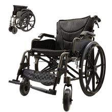 Load image into Gallery viewer, Lightweight Foldable Transport Wheelchair For Adults With Double X Force Support