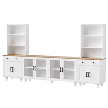 Load image into Gallery viewer, Farmhouse TV Stand With Solid Wood Gourd Shaped Legs For TVs Up To 70"