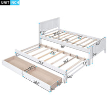 Load image into Gallery viewer, Platform Bed With Trundle And Drawers