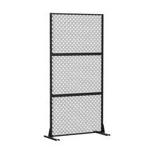 Load image into Gallery viewer, Three Panel Screen Room Divider (562825) - Black