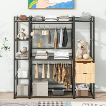 Load image into Gallery viewer, Open Style Wardrobe With Hanging Rails, Shelves And Drawers