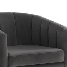 Load image into Gallery viewer, Tufted Barrel Accent Chair Upholstered Lounge Chair - Gray
