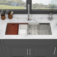 Load image into Gallery viewer, Undermount Workstation Kitchen Sink Stainless Steel Single Bowl