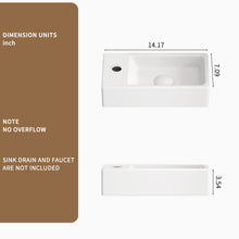 Load image into Gallery viewer, Wall Mounted Bathroom Sink With Faucet And Drain